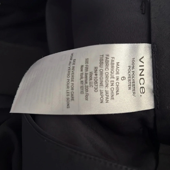 VINCE - Soft Tailored Trouser Womens Sz 6 Lightweight dark Navy Blue - Picture 9 of 12